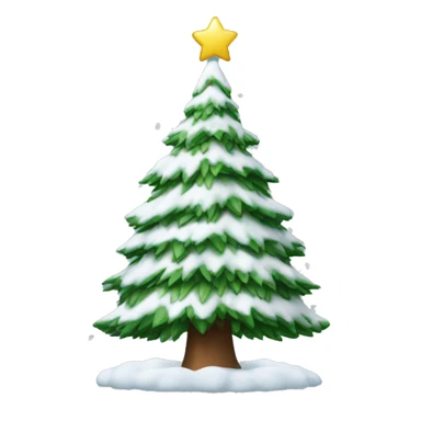 Christmas tree with snow  sticker