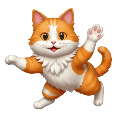 Cat jumping  sticker
