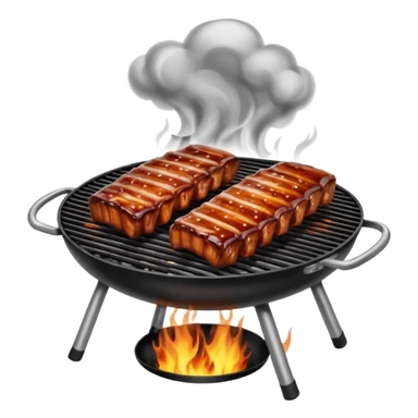 bbq ribs on grill sticker