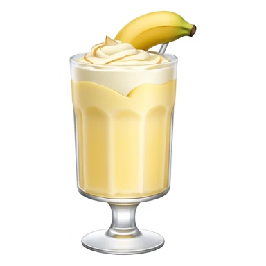 Pale yellow Banana pudding in a highball glass without visible bananas  sticker