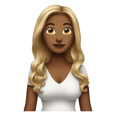 Curvy woman long hair  sticker