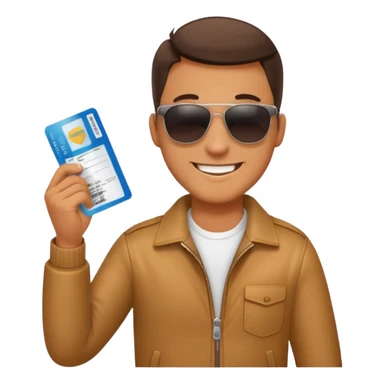 I will buy the flight ticket man sticker