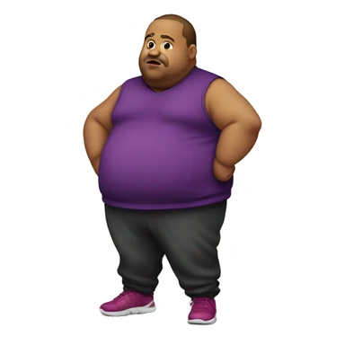fat man in stained sweatsuit sticker
