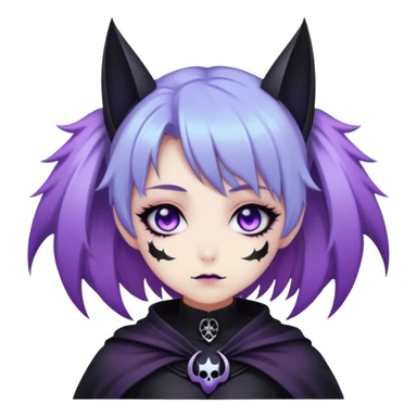 Gorgeous Cute Gothic Edgy Nebula Gradient Beautiful Anime Emo BatLady sticker