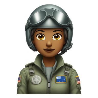 Fighter pilot girl sticker