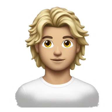 Jordan Barrett emoji with black hair i white t shirt  sticker