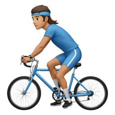 Guy with a mullet on a bicycle sticker