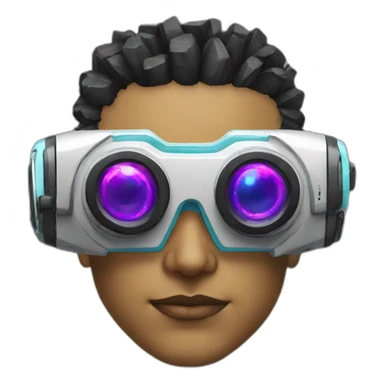 cyberpunk virtual reality glasses sticker