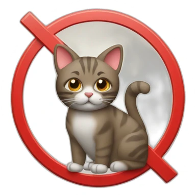 cat stop sign sticker