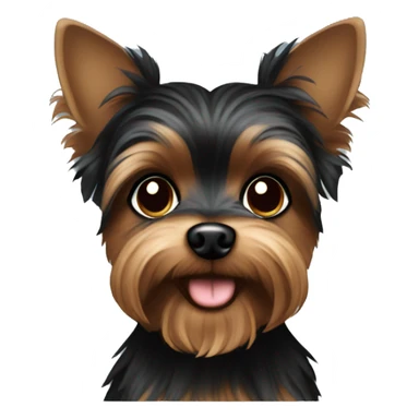 Black and brown Yorkie sticker