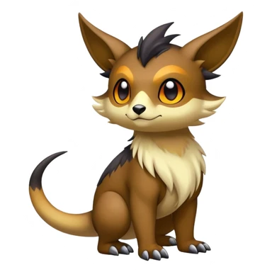 Cute cool colorful dark fantasy animal hybrid Fakemon full body sticker