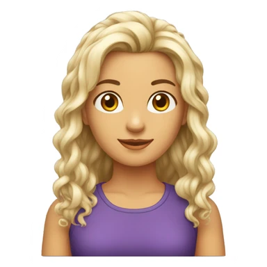 quero um emoji de uma mulher branca de cabelo cacheado curtinho  sticker
