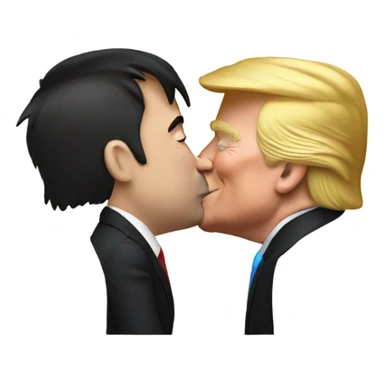 Elon musk kissing trump sticker