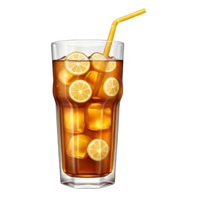 ice tea in glass sticker