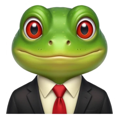 frog with tie sticker