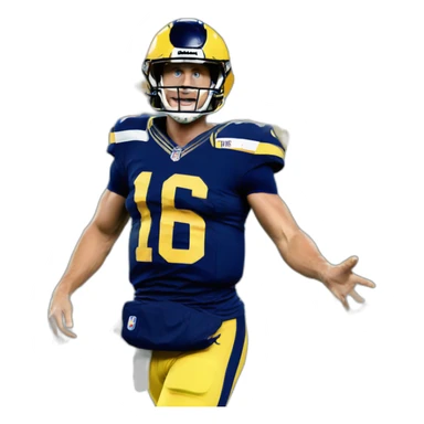 Jared Goff with confetti sticker