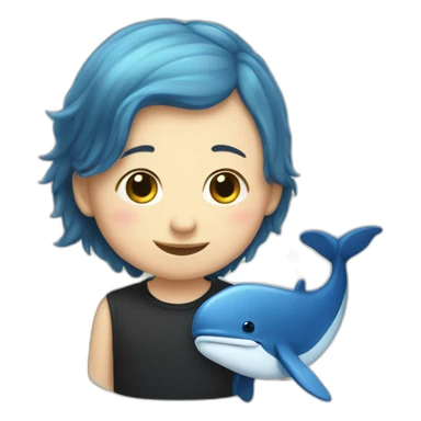 Whale with Downs Syndrome sticker