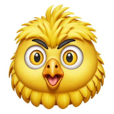 Shocked chicken emoji sticker