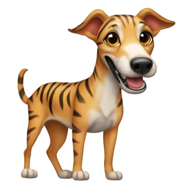 Fawn tiger greyhound he sticker