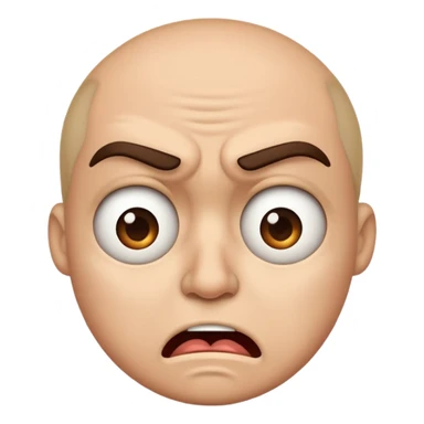 I need you to make an emoji of the gen z stare, like confusion, disgusted and kinda angry sticker