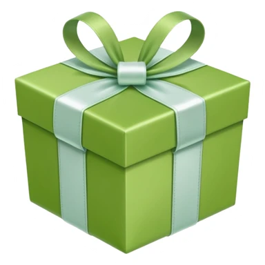 make present box in light green color sticker