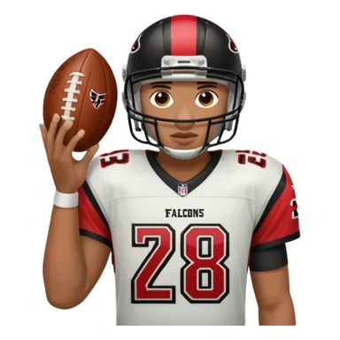 Falcon player wearing 28 and 3 sticker