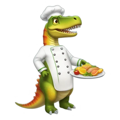Spinosaurus chef sticker