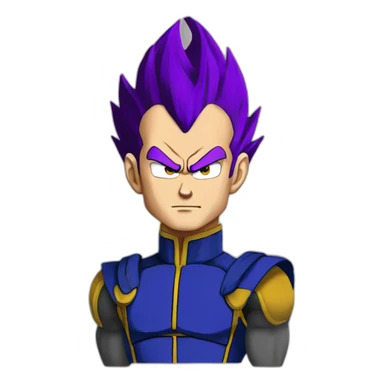 ultra ego vegeta with purple hair sticker