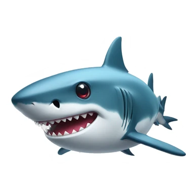 Shark with apple  sticker