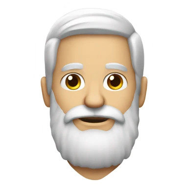 a man with a white beard with a parrot sticker