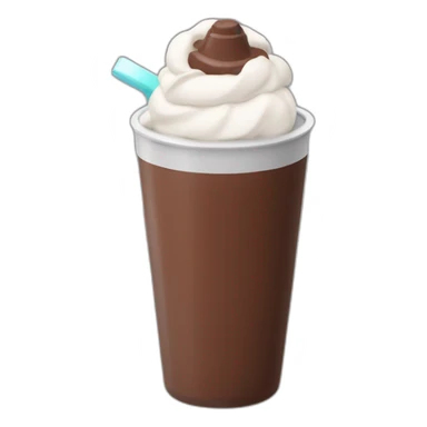 Chocolate protein shake in a shaker cup sticker