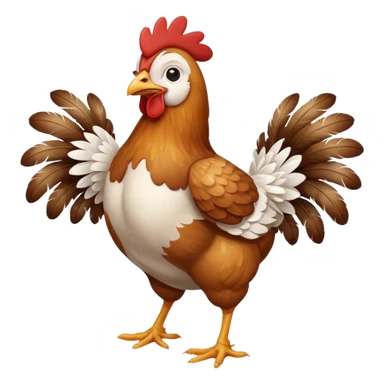 chicken doing a happy dance sticker