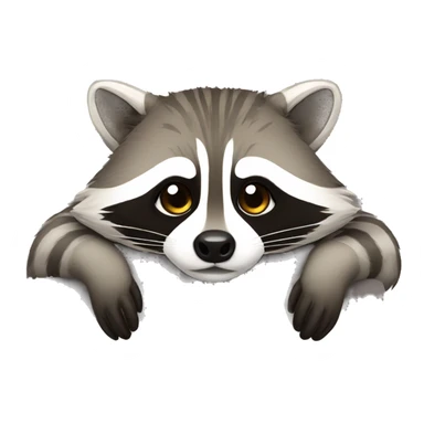 raccoon laying on back sticker