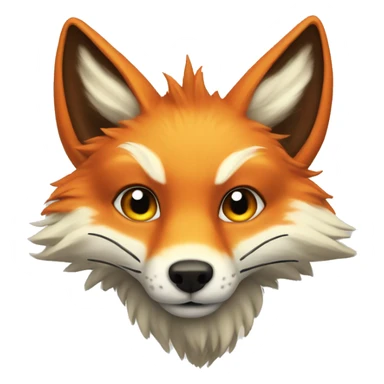 a fox with ninetails sticker