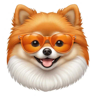 pomeranian in cool sunglasses sticker