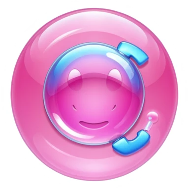 pink phone contacts bubble sticker