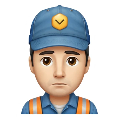 sad truck driver sticker