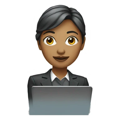 Business woman with laptop  sticker