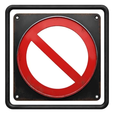 panneau interdit sticker