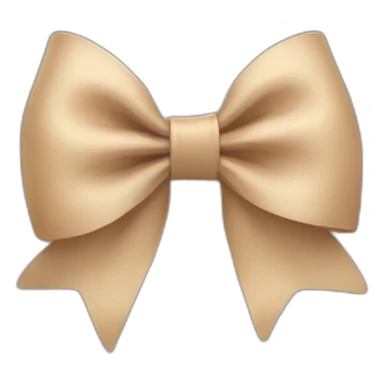 Beige bow sticker