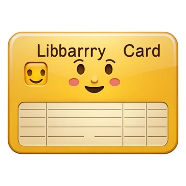 Library card
 sticker