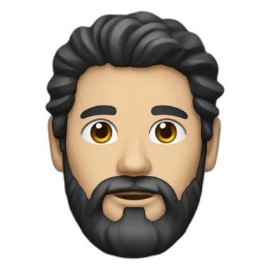 A white man with black hair and beard, holding sandals sticker