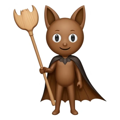 wooden stick figure with a bat tung tung tung sahur sticker