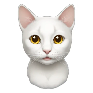 white female cat sticker
