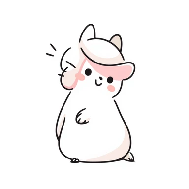 soft pastel Japanese hand-drawn chibi style sakura blossom, full-body, clean lines, with blushing cheeks sticker