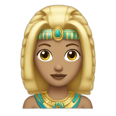 Cleopatra with blonde hair sticker