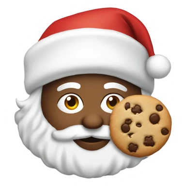 santa eating a cookie  sticker