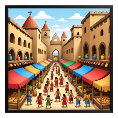 aztec medieval market sticker