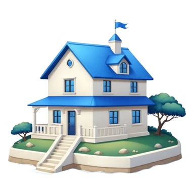 Красивый дом у моря sticker