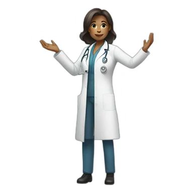 Woman Doctor tipping hand sticker